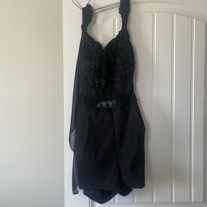 Black lace romper